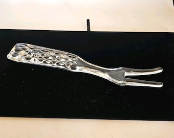Anchor Hocking WEXFORD Pattern GLASS Fork for Serving 10"