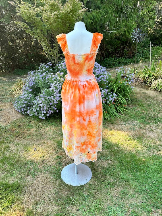 open lace back dress Tie-Dye Sleeveless Dress with Pockets – White Stag Clothing