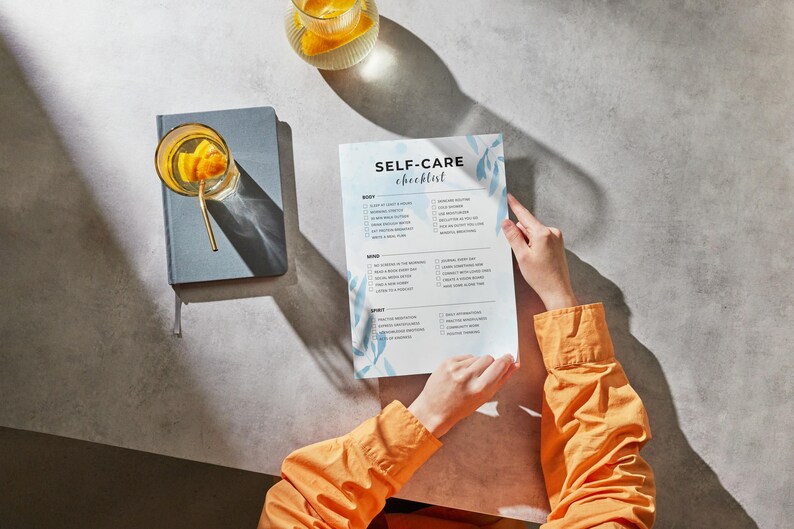 Self-care Checklist for Women | Wellness Planner, Daily Care List ...
