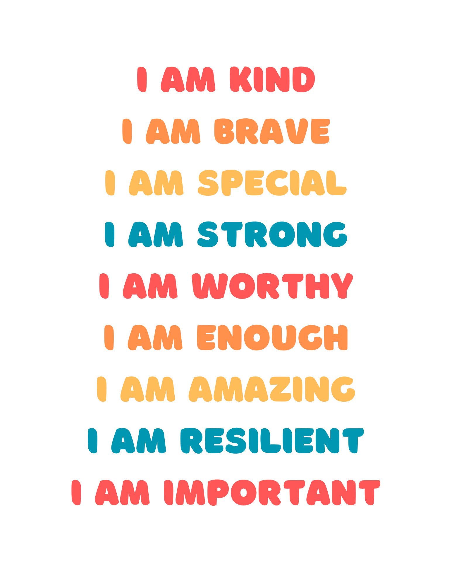 Positive Affirmations Activity Sheet | Printable - Etsy