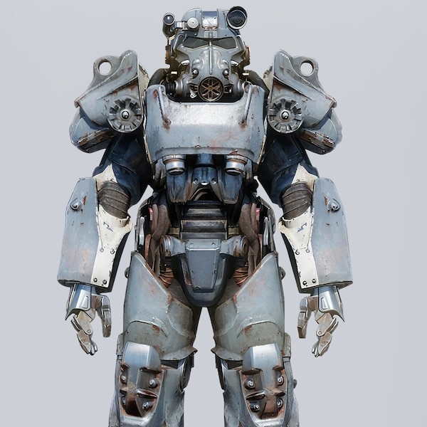 Fallout 4 T-60 Power Armor Armatura indossabile per tutto il corpo, casco e Jet Pack File STL modello 3D File stampabili 3D modello 3D