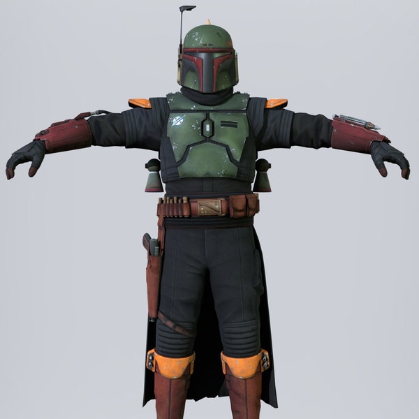 Boba Fett The Book Of Boba Fett Accurate Full Body Wearable Armor and Helmet and Jetpack 3D Model STL Model STL File 3D Printable Files