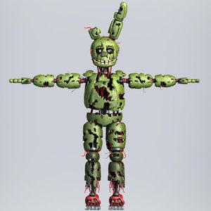 新品FNAF スプリングトラップspring trap フィギュア Five Nights at Freddy's Springtrap Figure and Base. - Etsy