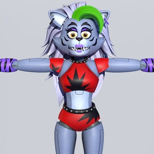 Roxanne Security Break Furry Wearable Casco Máscara Cabeza Custom Roxanne Furry STL Archivos 3D Modelo STL