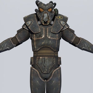 Fallout NewVgas Remnant Eclave Power Armor Full Body Wearable Armor and Helmet 3D Model STL Files 3D Model 3d Printable Files
