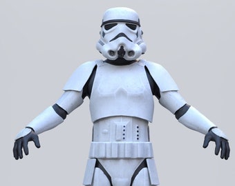 Stormtrooper Imperial Full Body Wearable Armor and Helmet STL Files 3D Model STL