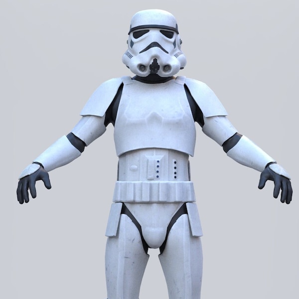 Stormtrooper Imperial Ganzkörper tragbare Rüstung und Helm STL-Dateien 3D-Modell STL