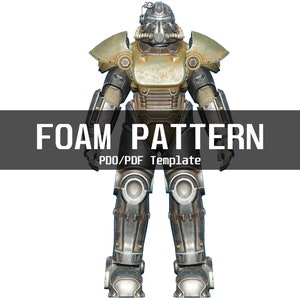 Fallout T-51B Power Armor and Helmet Template for EVA foam (PDO/Pdf) Custom Full Body Fallout Foam Files