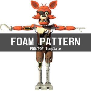Foxy 1 Furry Wearable Armor and Helmet Mask Template for EVA foam (PDO/PDF) Custom Full Body Foxy 1 Furry Foam Files