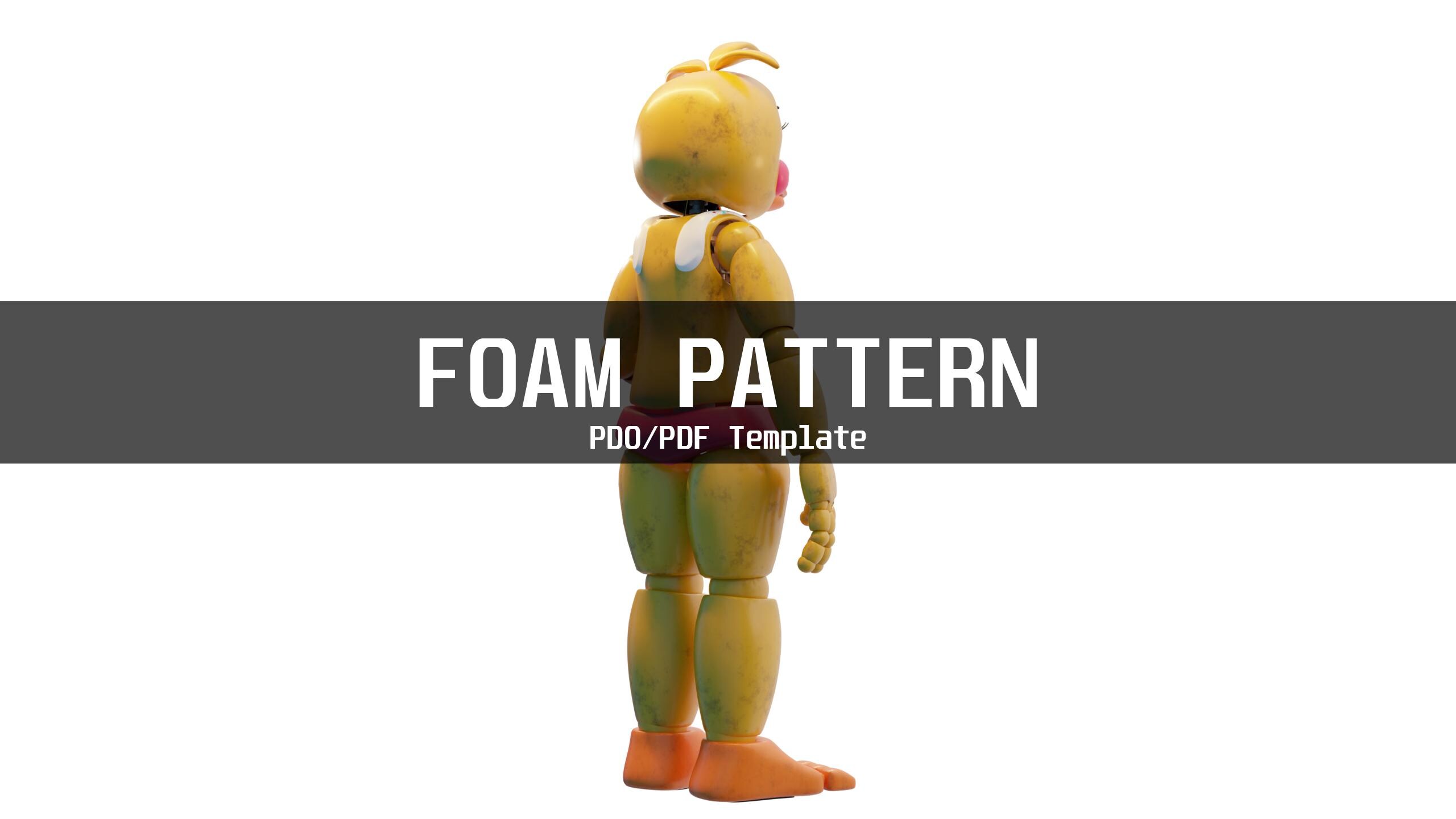 Toy Chica Fnaf 2 Movie Furry Wearable Armor and Helmet Mask Template ...