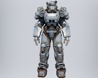 Fallout 4 T-60 パワーアーマー 全身着用型アーマーとヘルメットと