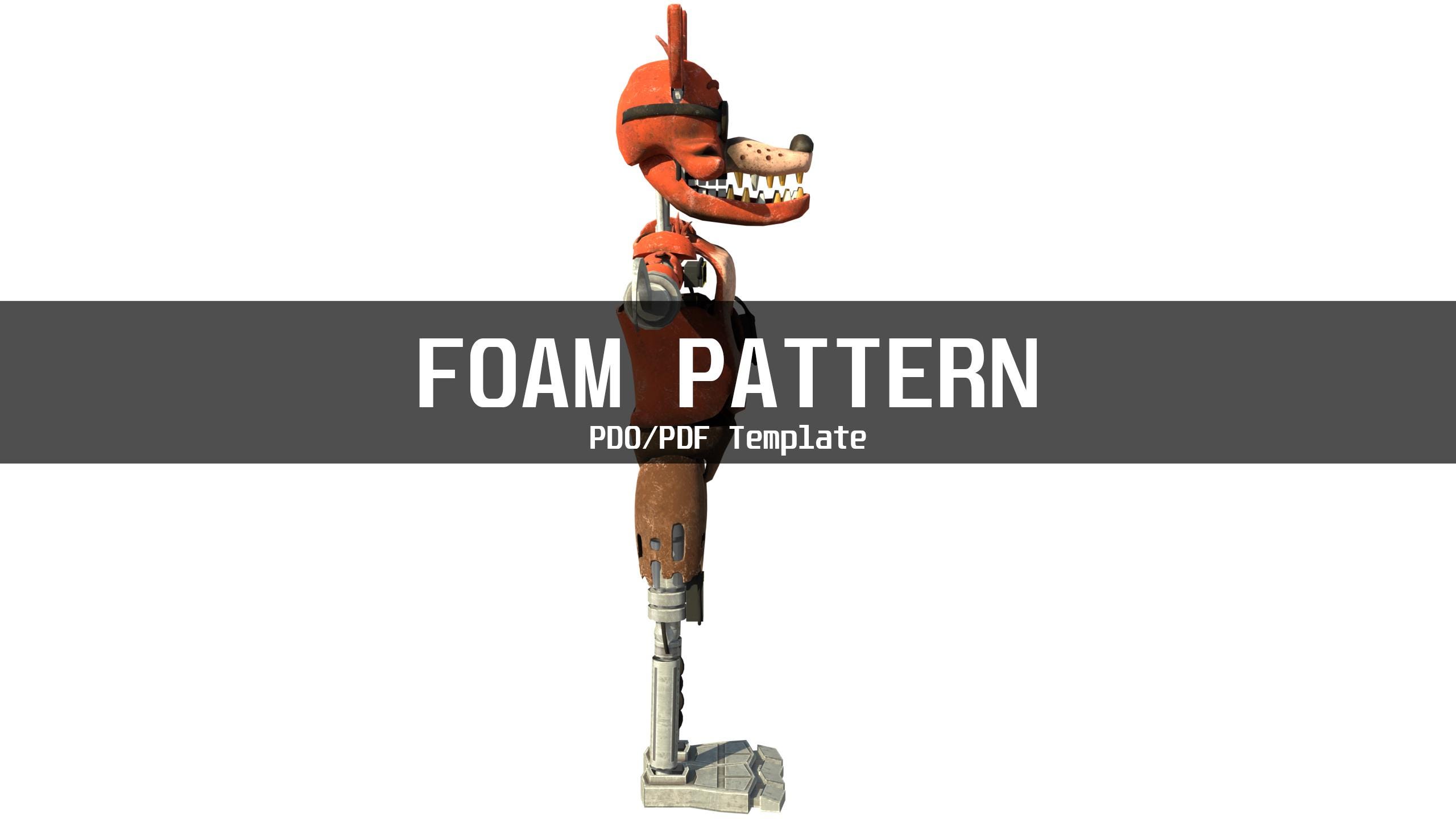 Foxy 1 Furry Wearable Armor and Helmet Mask Template for EVA Foam (PDO ...
