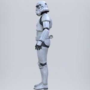 Stormtrooper Noggrann Imperial Helkropps Bärbar Pansar och Hjälm STL-filer 3D-modell STL bild 5