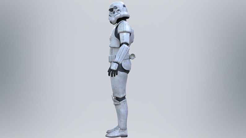 Stormtrooper Noggrann Imperial Helkropps Bärbar Pansar och Hjälm STL-filer 3D-modell STL bild 5