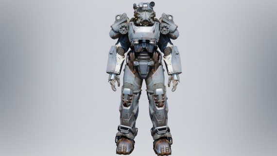 Fallout 4 T-60 パワーアーマー 全身着用型アーマーとヘルメットと 