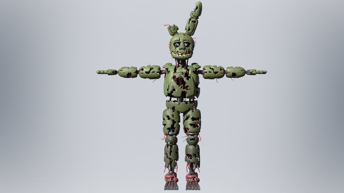FNAF Springtrap Full Body Wearable Armor and Head Fnaf Springtrap Furry ...