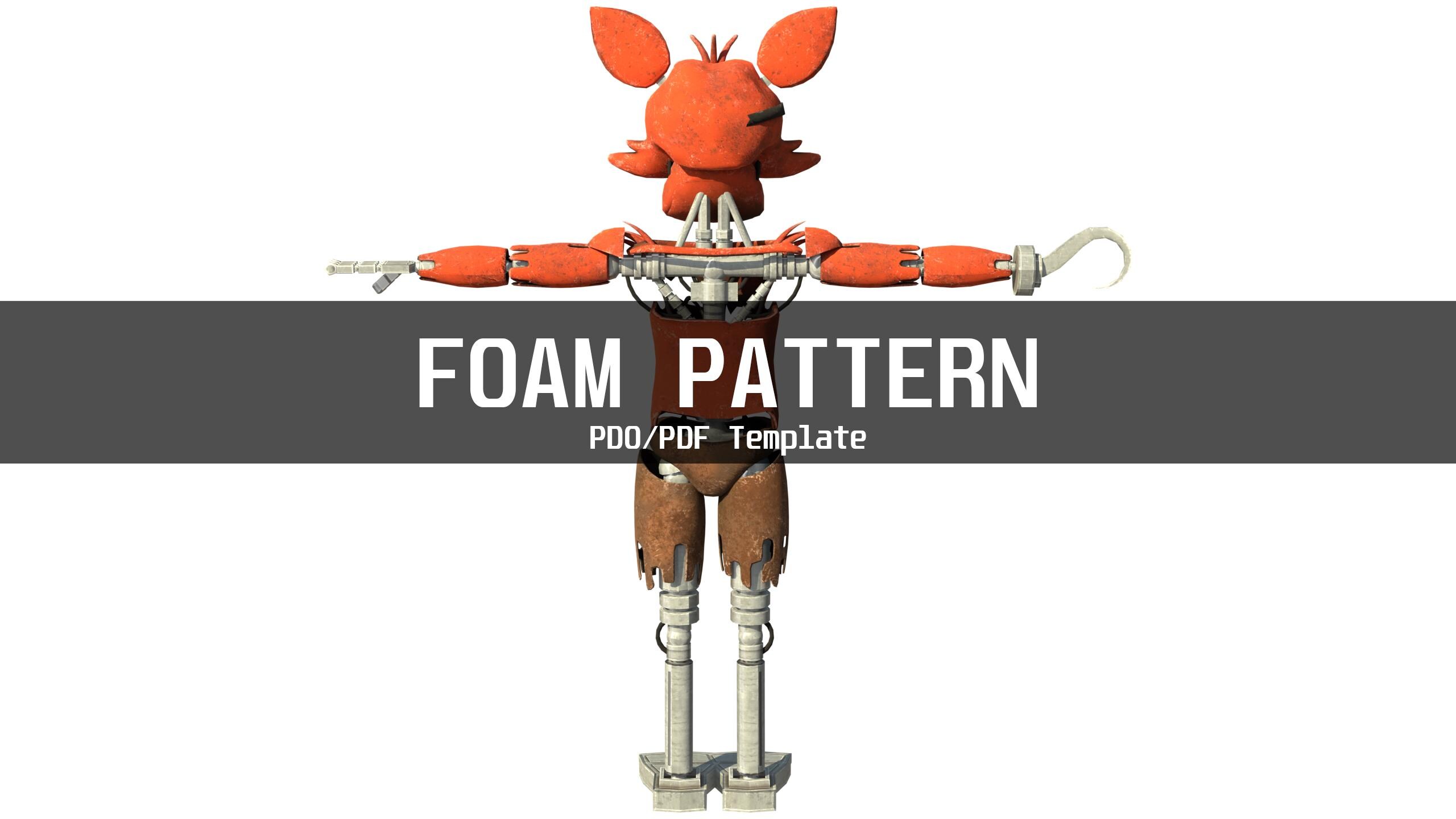 Foxy 1 Furry Wearable Helmet Mask Template for EVA Foam (PDO/PDF ...