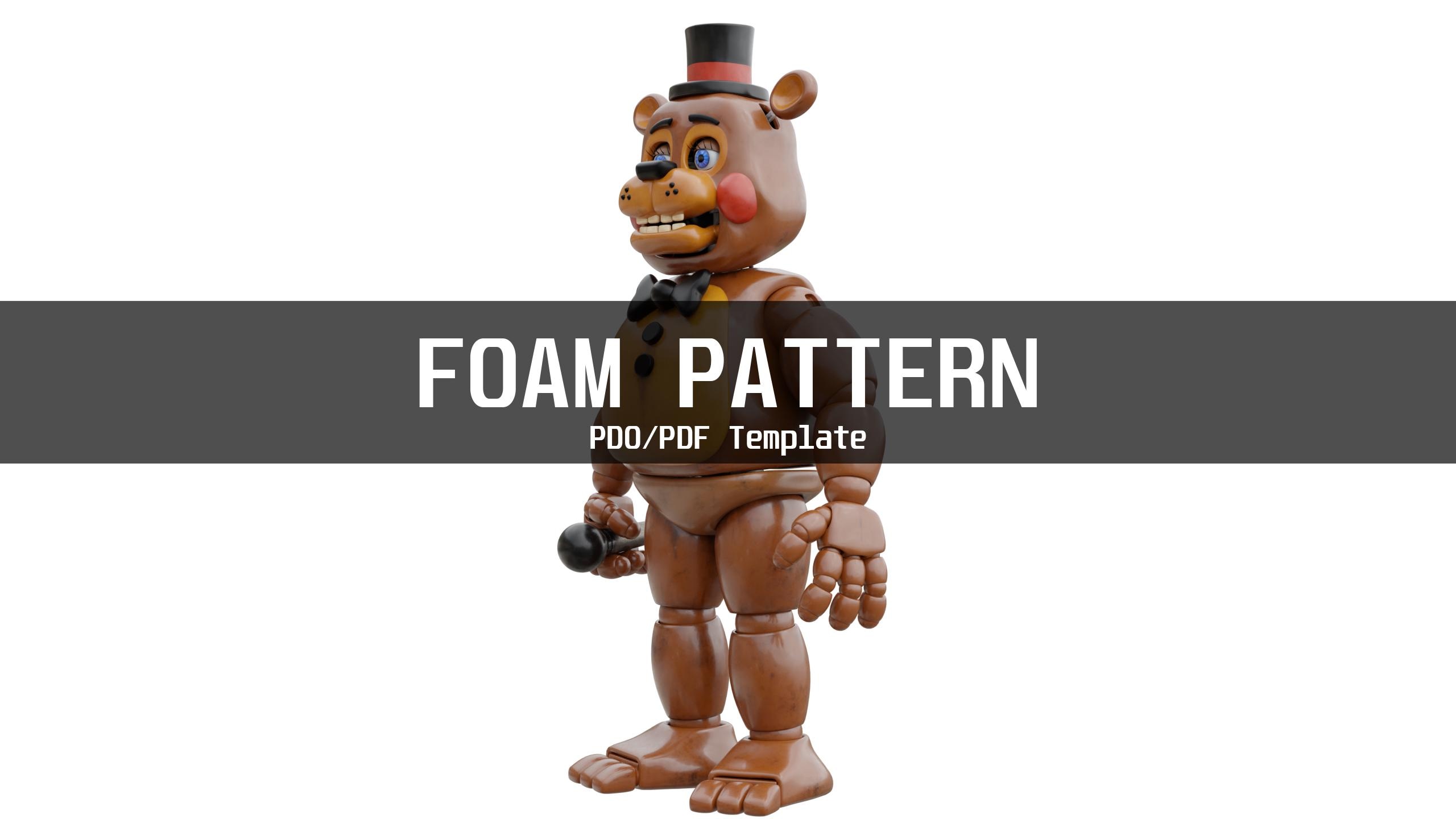 Toy Freddy Fnaf 2 Movie Furry Wearable Armor and Helmet Mask Template ...