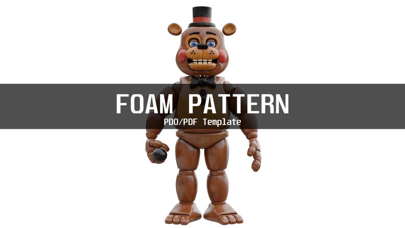 Toy Freddy Fnaf 2 Movie Furry Wearable Armor and Helmet Mask Template ...