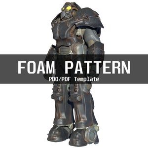 Fallout 4 X-01 Enclave Power Armor and Helmet Template for EVA Foam ...