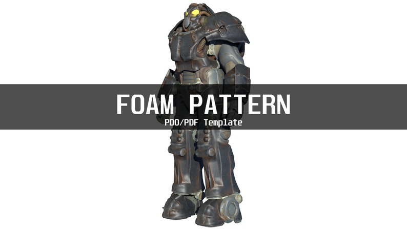 Fallout 4 X-01 Enclave Power Armor and Helmet Template for EVA Foam ...