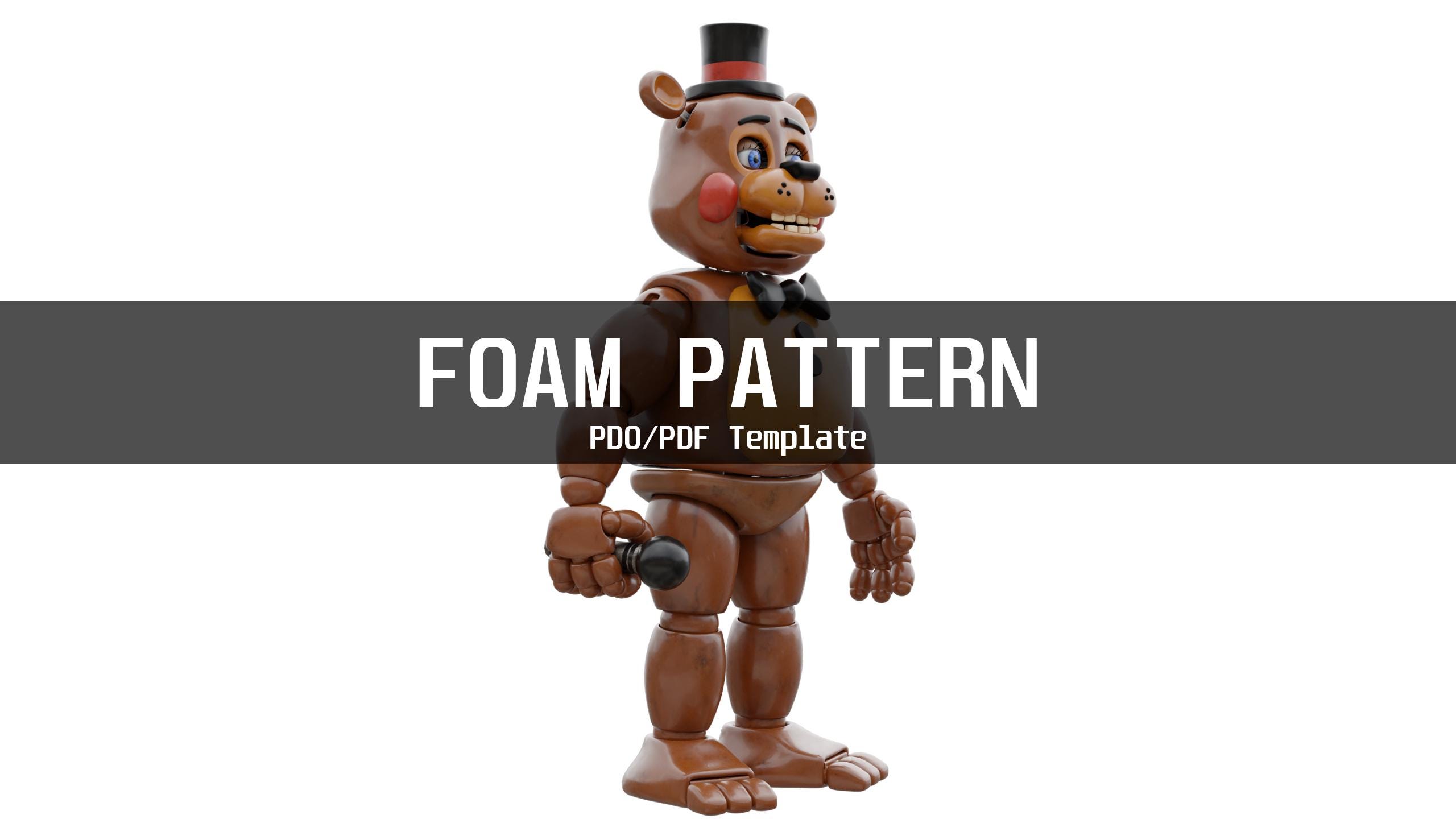 Toy Freddy Fnaf 2 Movie Furry Wearable Armor and Helmet Mask Template ...