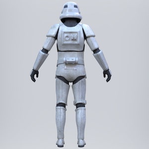 Stormtrooper Noggrann Imperial Helkropps Bärbar Pansar och Hjälm STL-filer 3D-modell STL bild 3