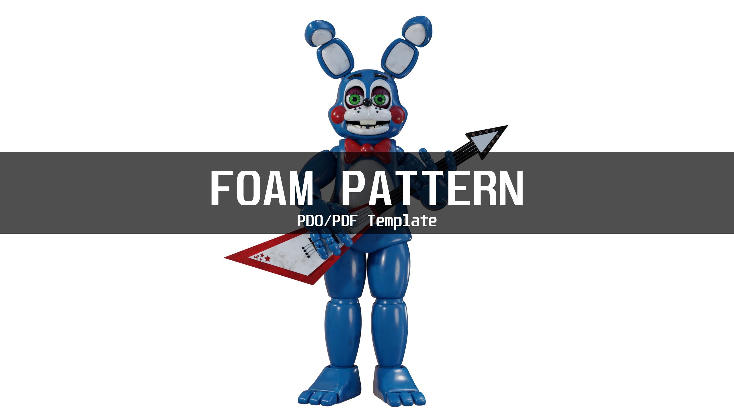 Toy Bonnie Fnaf 2 Movie Furry Wearable Armor and Helmet Mask Template ...