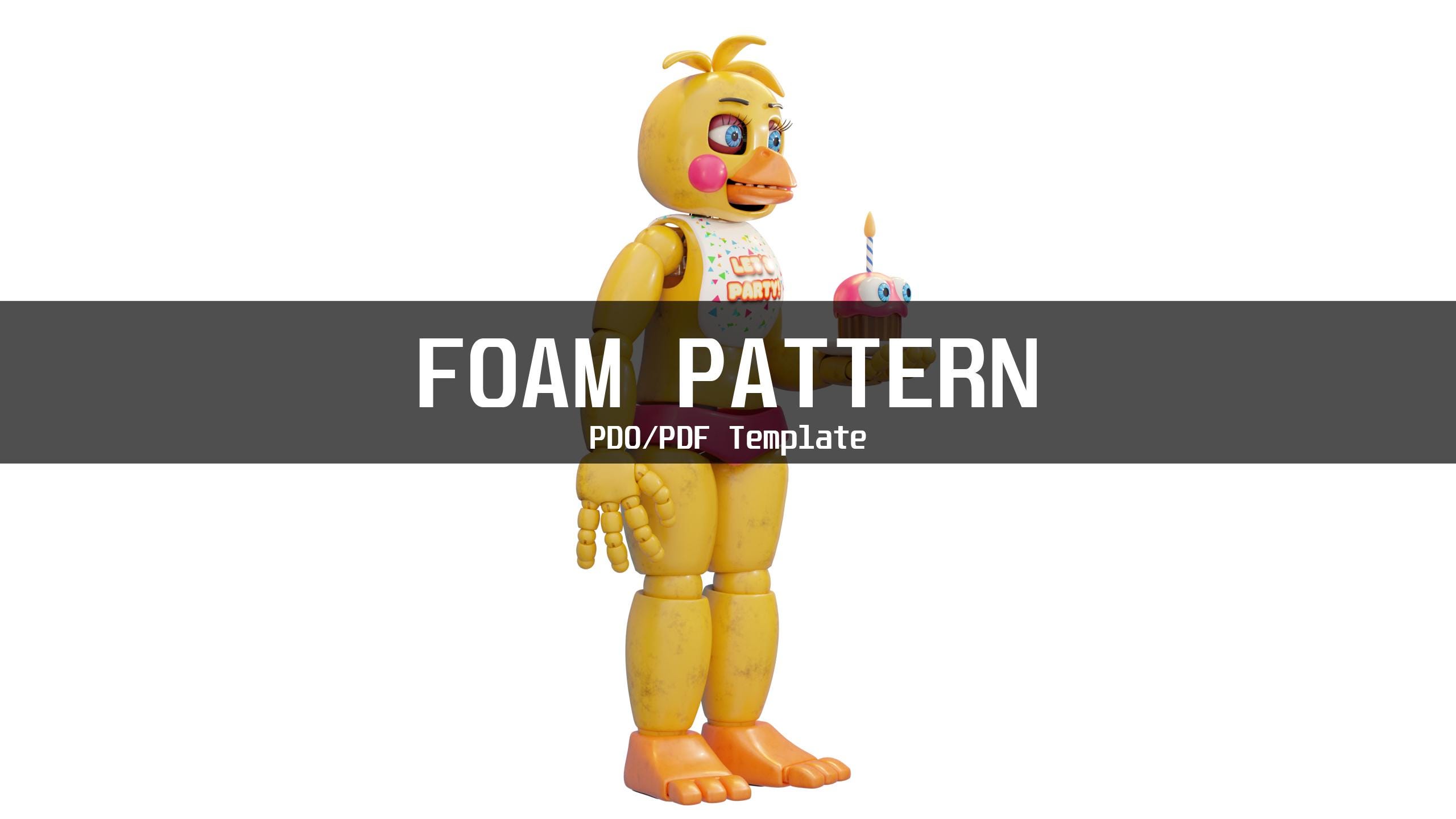 Toy Chica Fnaf 2 Movie Furry Wearable Armor and Helmet Mask Template ...