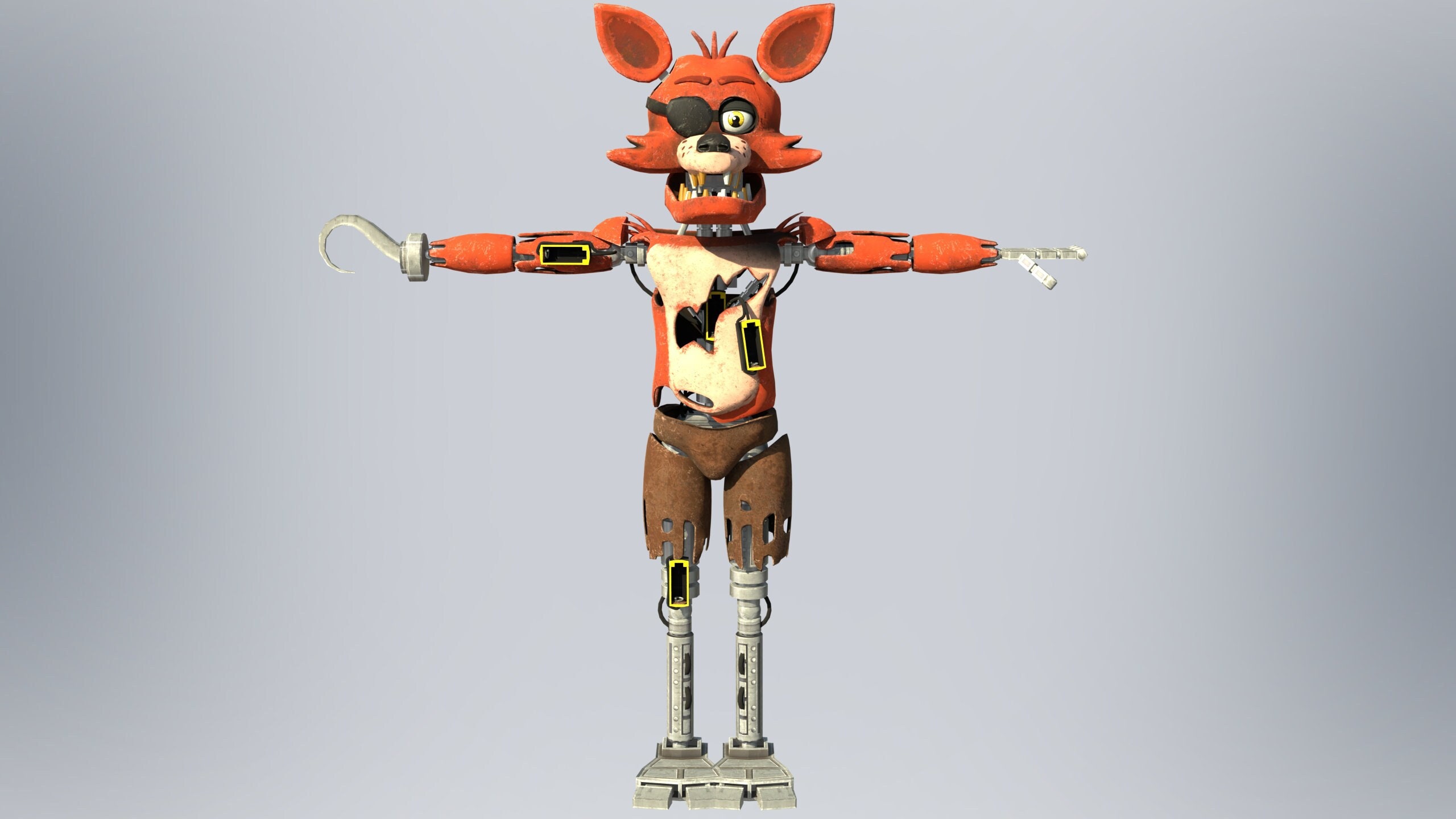 STL file Withered Foxy ( FIVE NIGHTS AT FREDDY'S / FNAF ) 🎮・3D