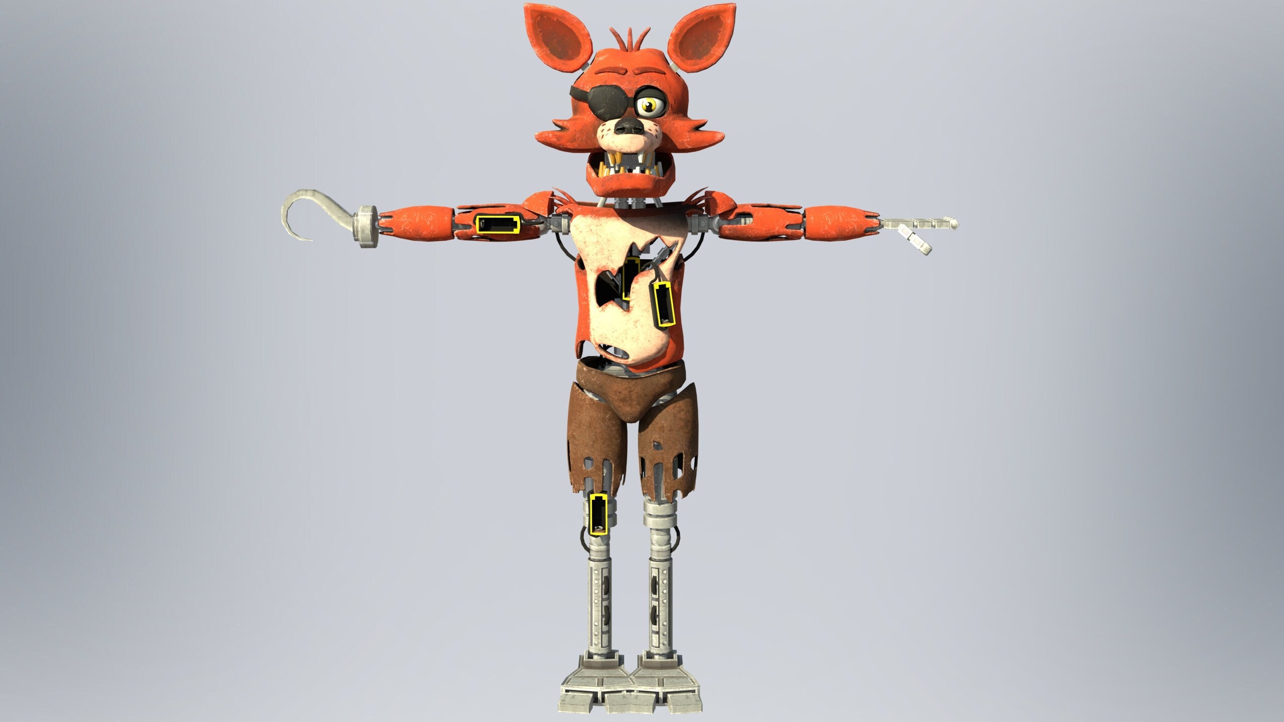 Withered Foxy FNaF VR HW - Download Free 3D model by Captian Allen