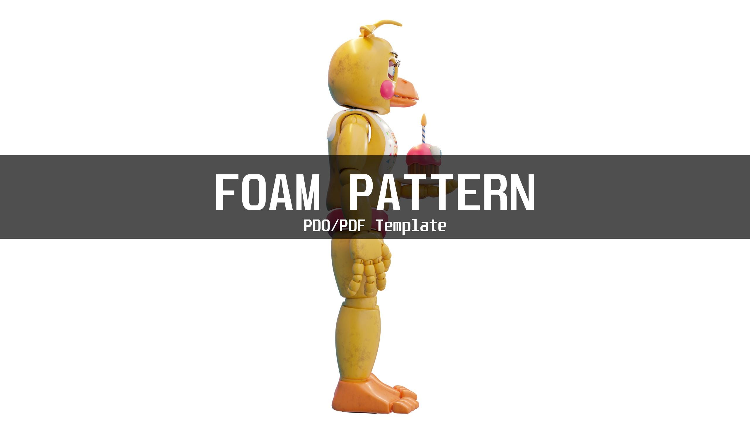 Toy Chica Fnaf 2 Movie Furry Wearable Armor and Helmet Mask Template ...