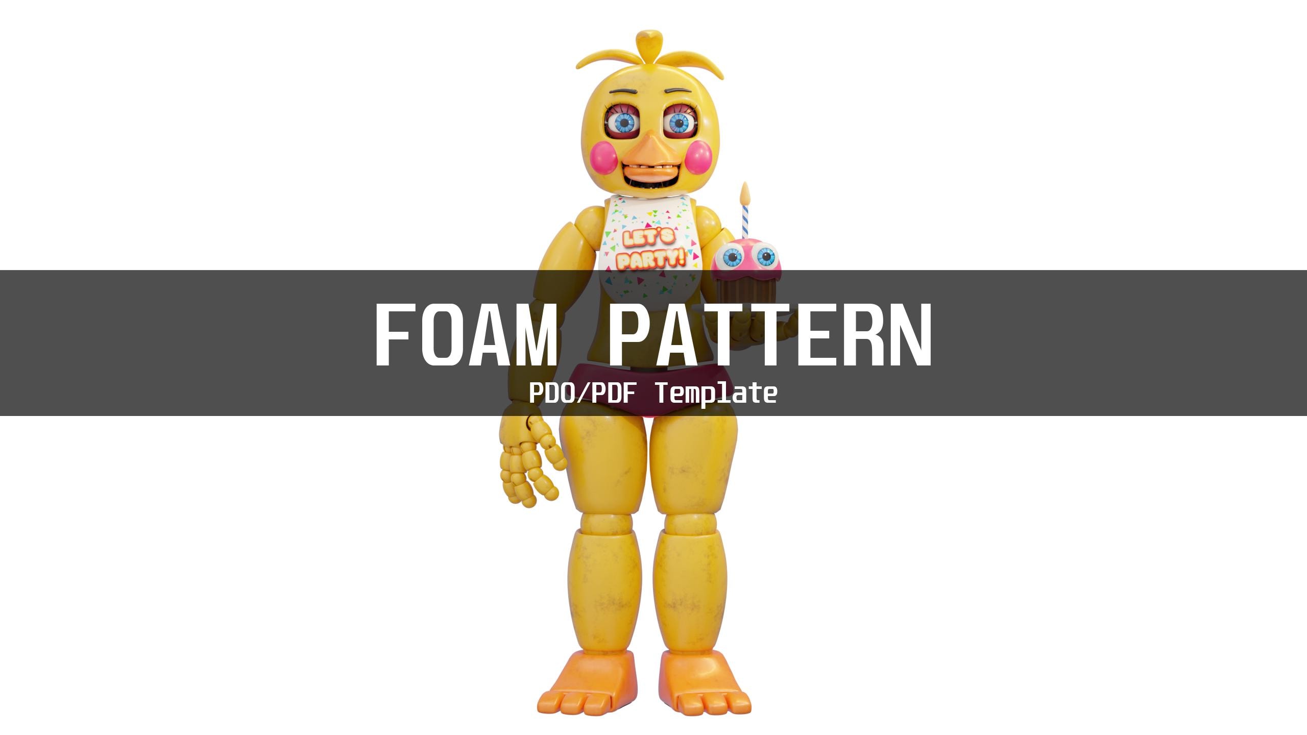 Toy Chica Fnaf 2 Movie Furry Wearable Armor and Helmet Mask Template ...