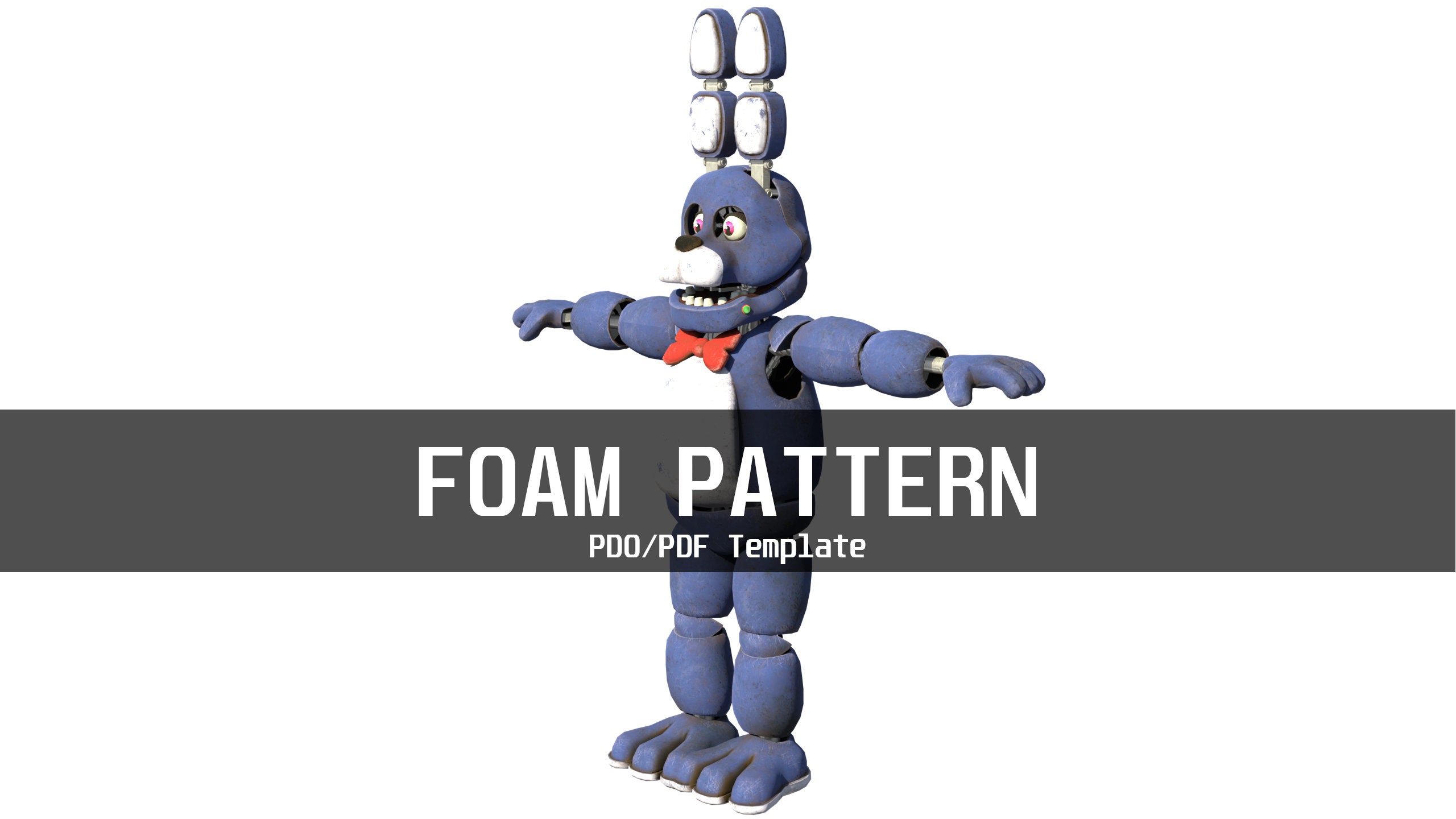 Bonnie 1 Furry Wearable Armor and Helmet Mask Template for EVA Foam ...
