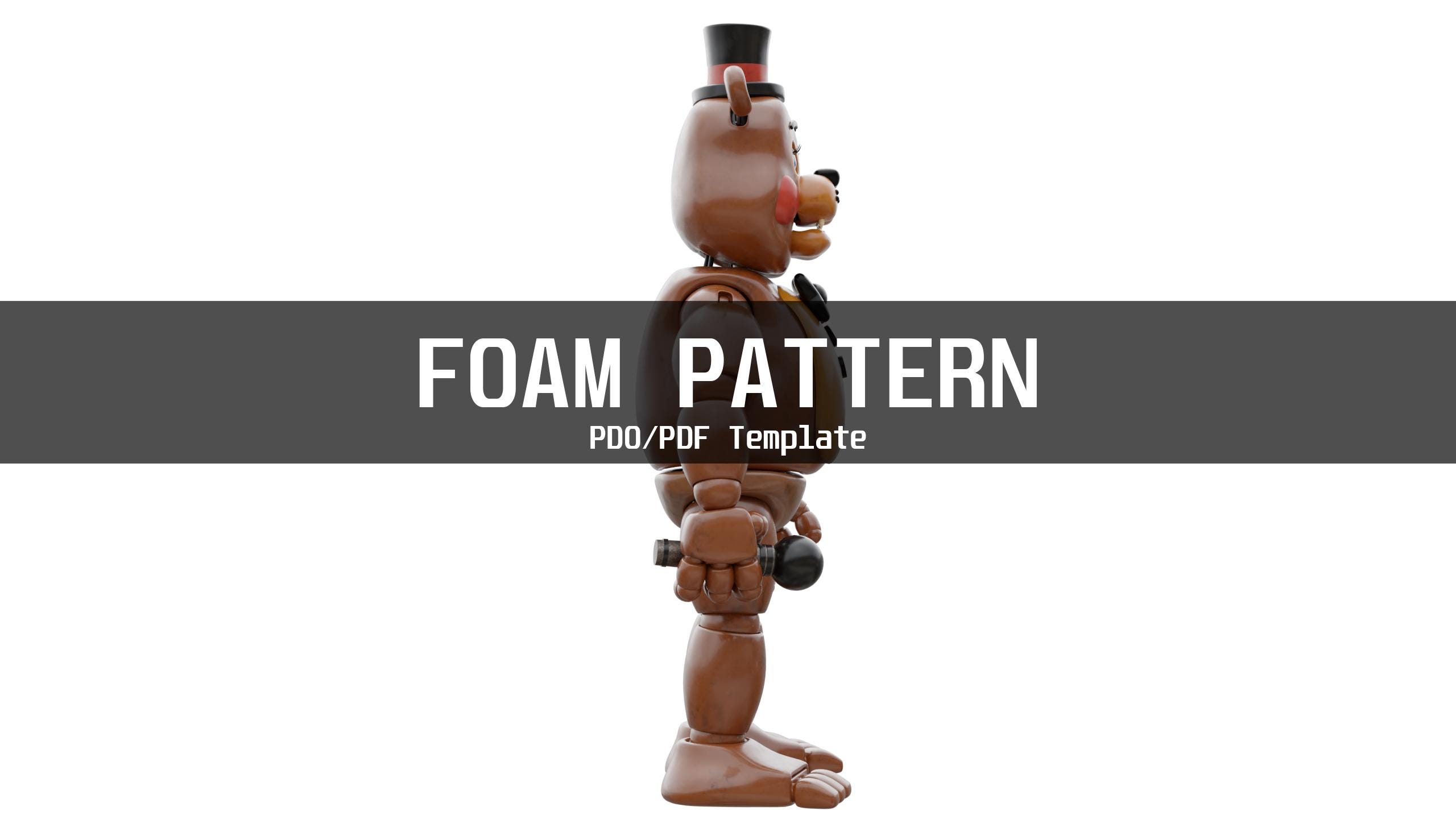 Toy Freddy Fnaf 2 Movie Furry Wearable Armor and Helmet Mask Template ...