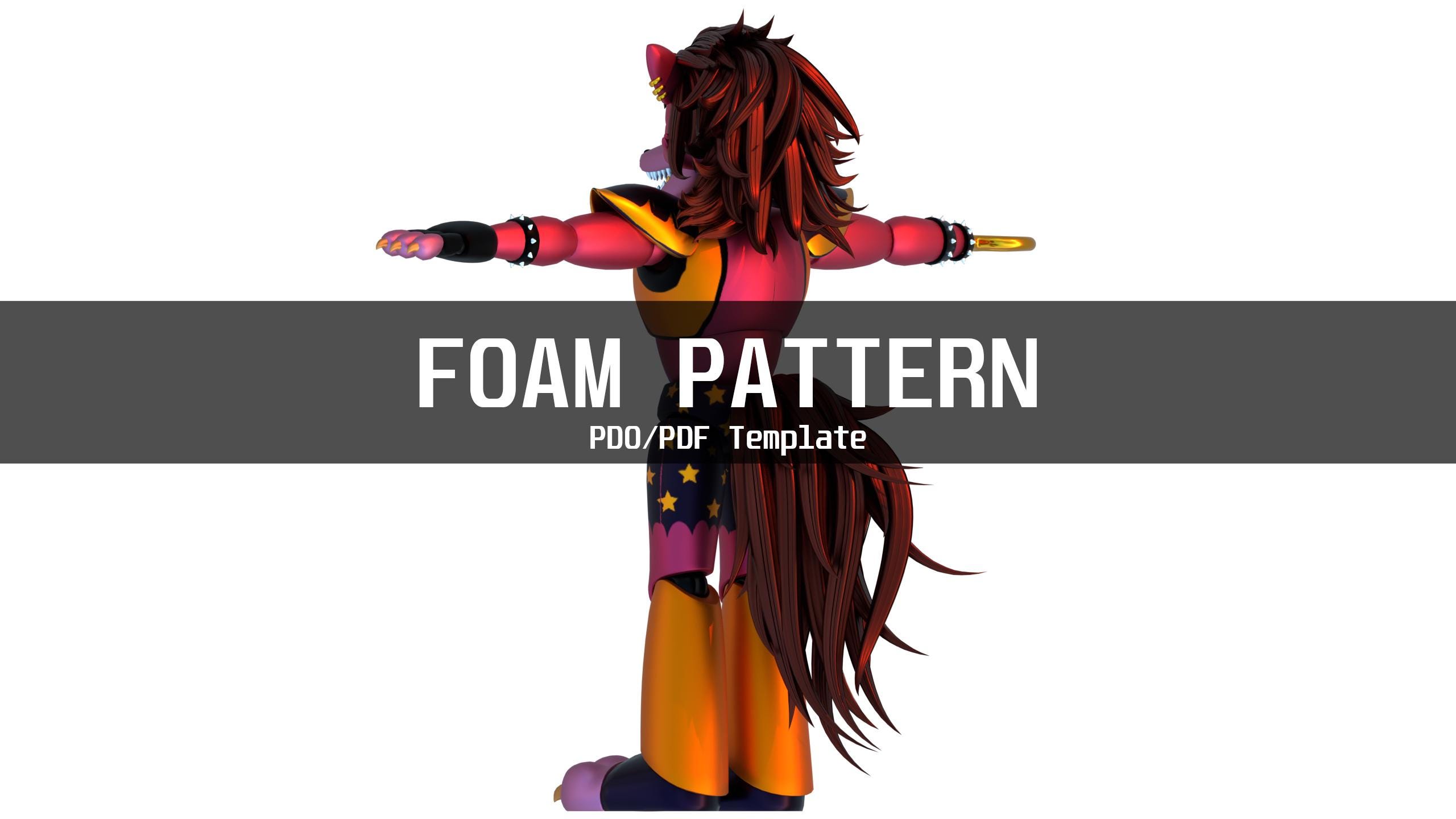 Glamrock Foxy Security Break Furry Wearable Armor and Helmet Mask ...