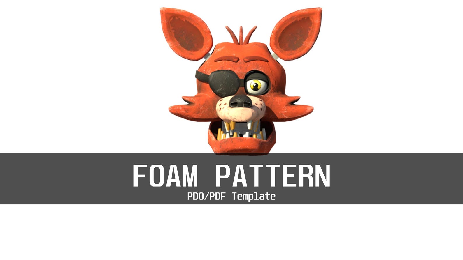 Foxy 1 Furry Wearable Helmet Mask Template for EVA Foam (PDO/PDF ...