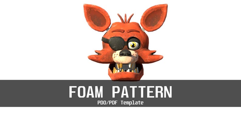 Foxy 1 Furry Wearable Helmet Mask Template for EVA Foam (PDO/PDF ...