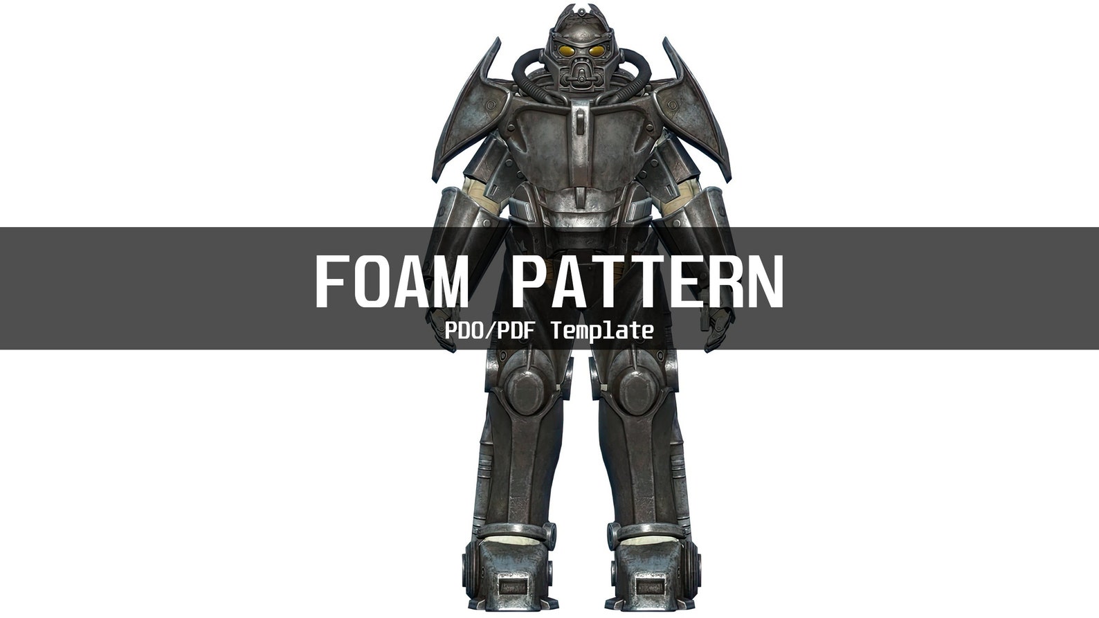 Fallout X-02 Enclave Power Armor and Helmet Template for EVA Foam (pdo ...