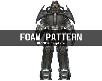 Fallout X-02 Enclave Power Armor and Helmet Template for EVA foam (PDO/Pdf) Custom Full Body Fallout Foam Files