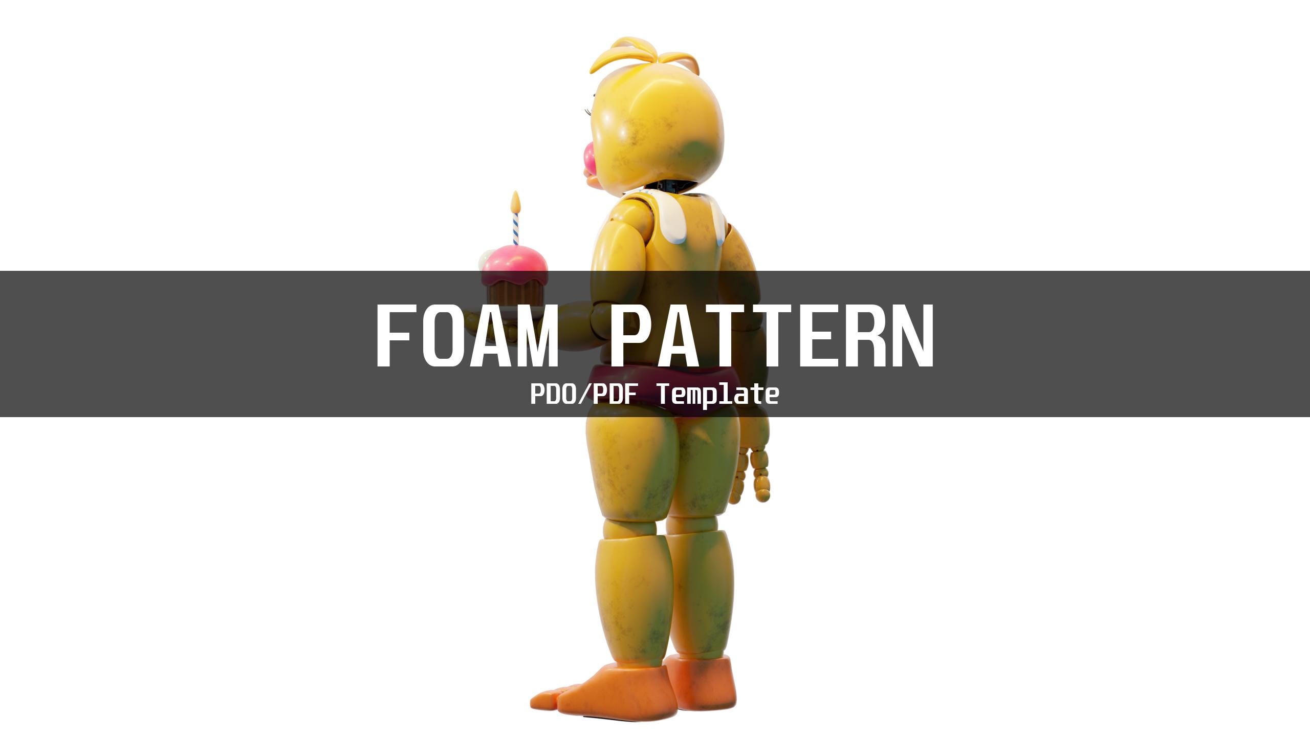 Toy Chica Fnaf 2 Movie Furry Wearable Armor and Helmet Mask Template ...