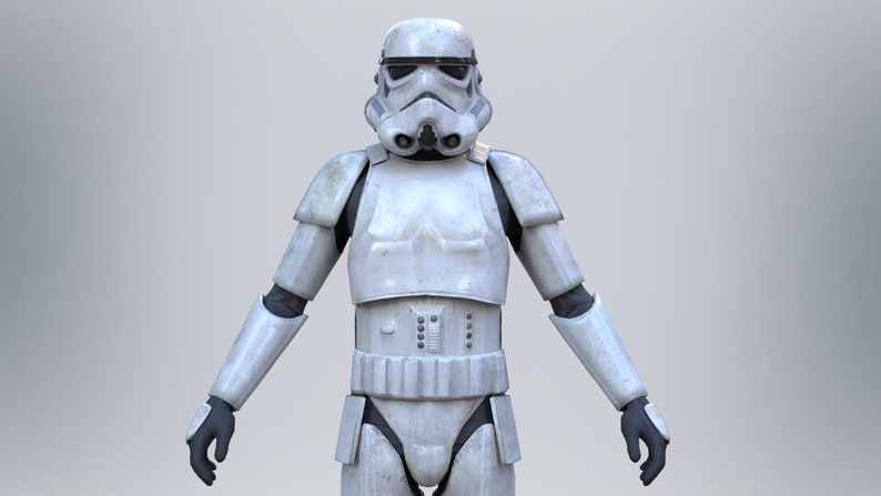 Stormtrooper Noggrann Imperial Helkropps Bärbar Pansar och Hjälm STL-filer 3D-modell STL bild 7