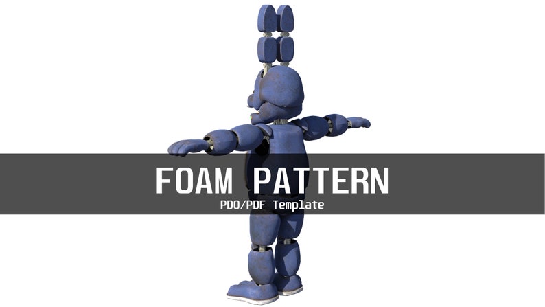 Bonnie 1 Furry Wearable Armor and Helmet Mask Template for EVA Foam ...