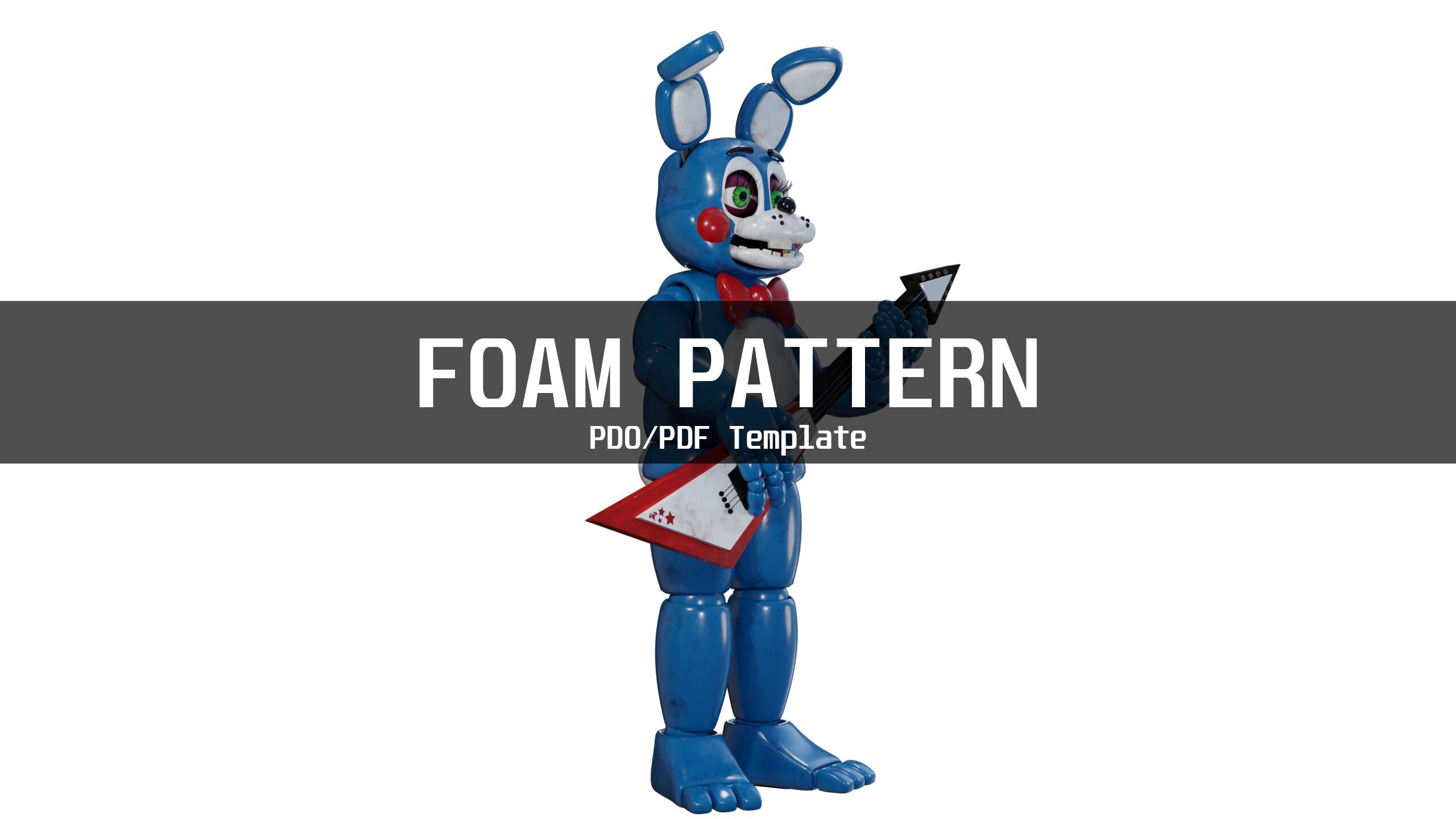 Toy Bonnie Fnaf 2 Movie Furry Wearable Armor and Helmet Mask Template ...