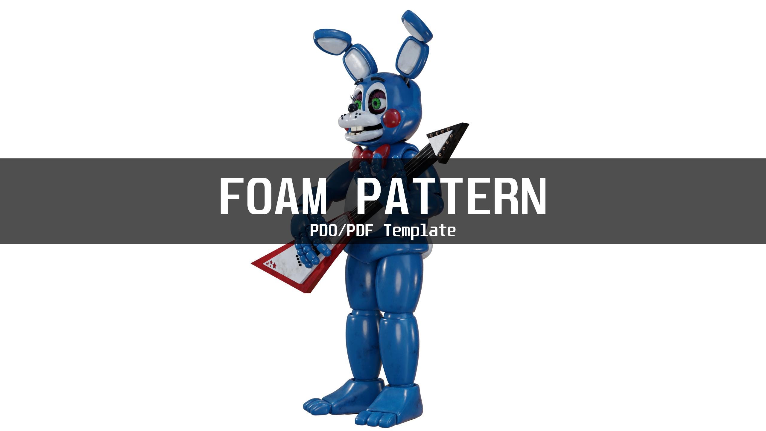 Toy Bonnie Fnaf 2 Movie Furry Wearable Armor and Helmet Mask Template ...