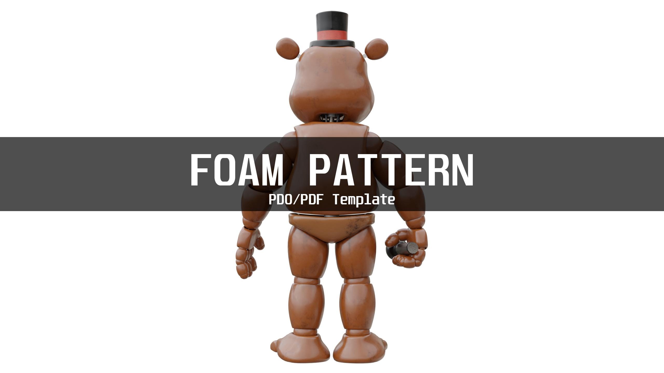 Toy Freddy Fnaf 2 Movie Furry Wearable Armor and Helmet Mask Template ...