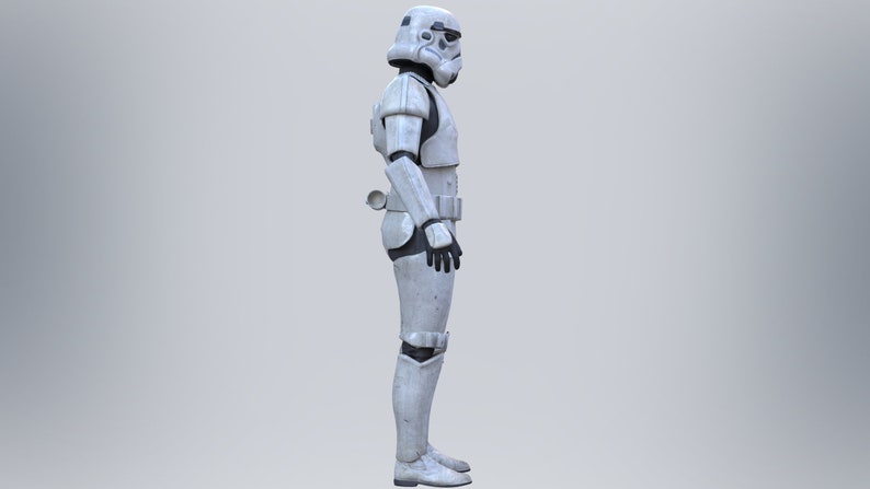 Stormtrooper Noggrann Imperial Helkropps Bärbar Pansar och Hjälm STL-filer 3D-modell STL bild 4