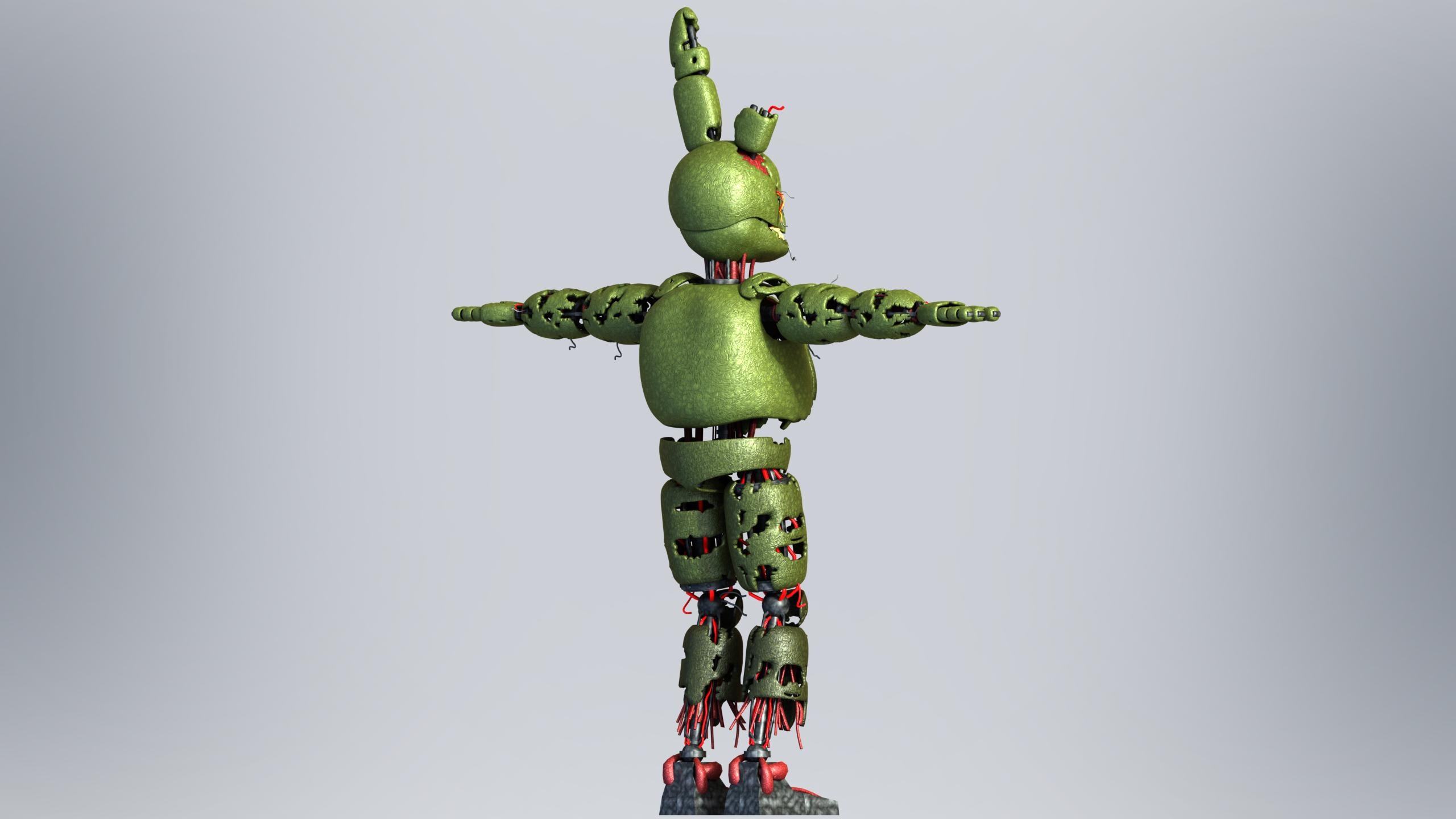 FNAF Springtrap Full Body Wearable Armor and Head Fnaf Springtrap Furry ...