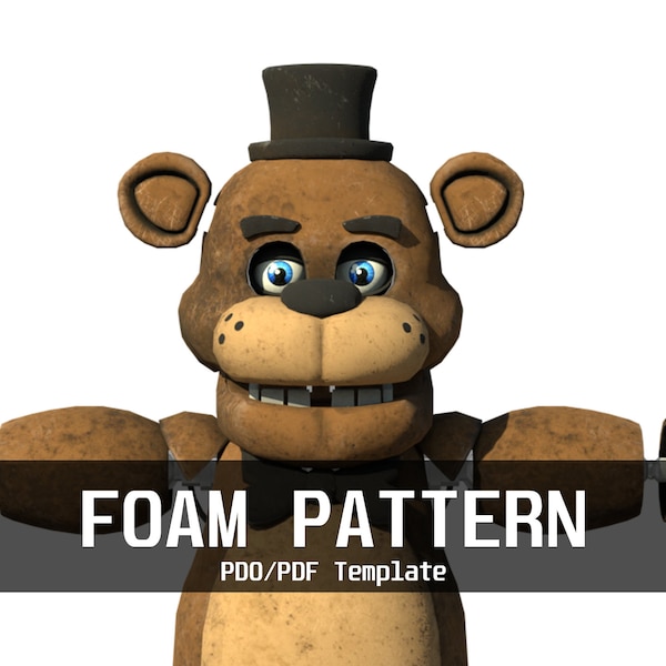 Freddy Fazbear Eva Foam Template - Etsy