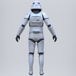 Stormtrooper Noggrann Imperial Helkropps Bärbar Pansar och Hjälm STL-filer 3D-modell STL bild 8